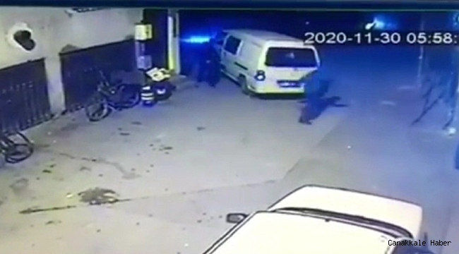 Arabasını çalan hırsızı böyle kovaladı