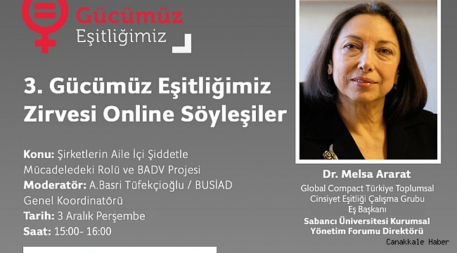 Ararat &quot;Şirketler toplumsal cinsiyet eşitliğine ulaşmak için hedef koymalı&quot;