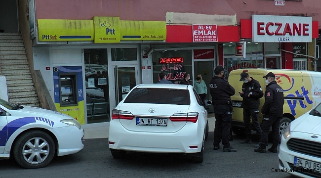 Ataşehir&#039;de PTT&#039;ye silahlı soygun girişimi