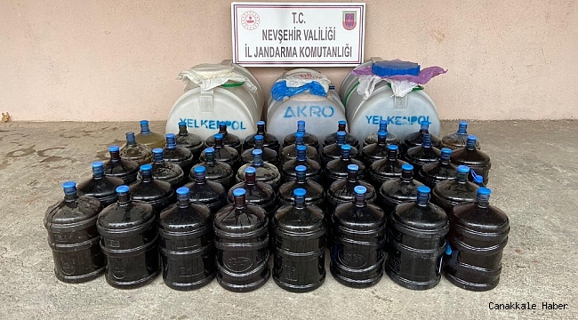 Avanos&#039;ta 2 ton kaçak içki ele geçirildi