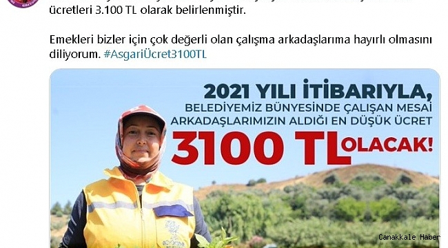 Aydın Büyükşehir&#039;de asgari ücret 3 bin 100 TL oldu