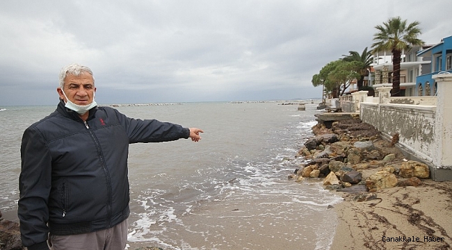 Ayvalık&#039;ta kıyı erozyonu ürkütüyor