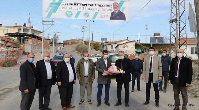 Azimli&#039;de altyapı çalışması hızla devam ediyor