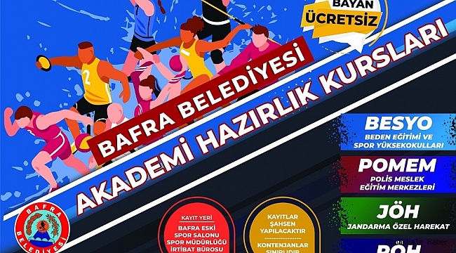 Bafra Belediyesi&#039;nden ücretsiz akademi hazırlık kursları