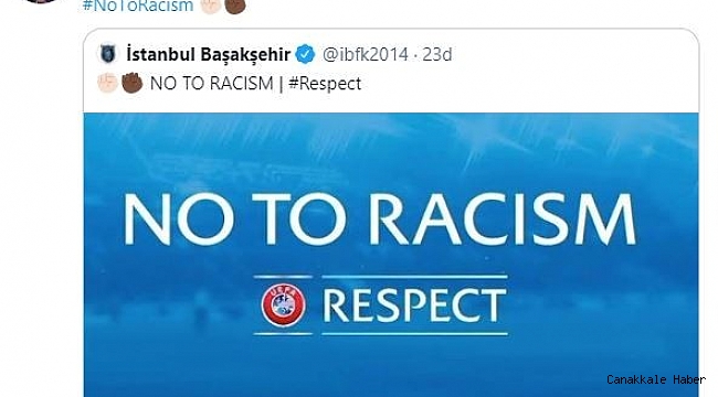 Bakan Kasapoğlu: "Irkçılık insanlık suçudur! Temsilcimiz Başakşehir'in yanındayız"