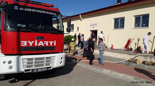 Balıkesir'de cezaevinin çamaşırhanesinde yangın çıktı