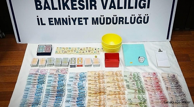 Balıkesir'de derneğe kumar operasyonu: 21 kişiye toplam 51 bin lira ceza uygulandı