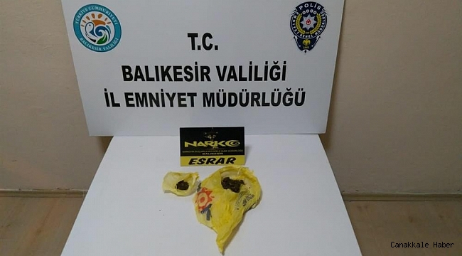 Balıkesir&#039;de polisten uyuşturucu operasyonu