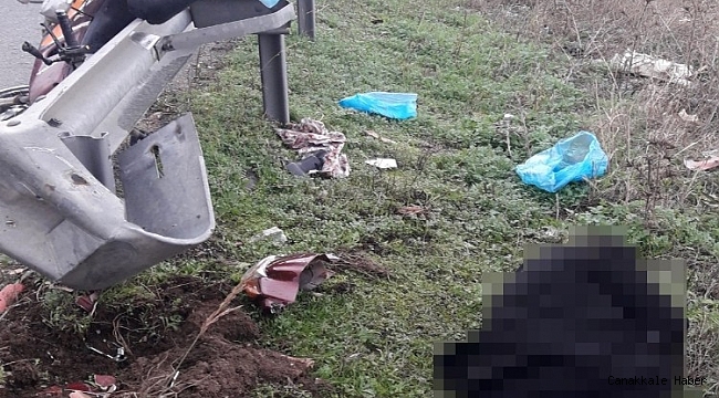 Bariyerlere çarpan motosiklet sürücüsü hayatını kaybetti