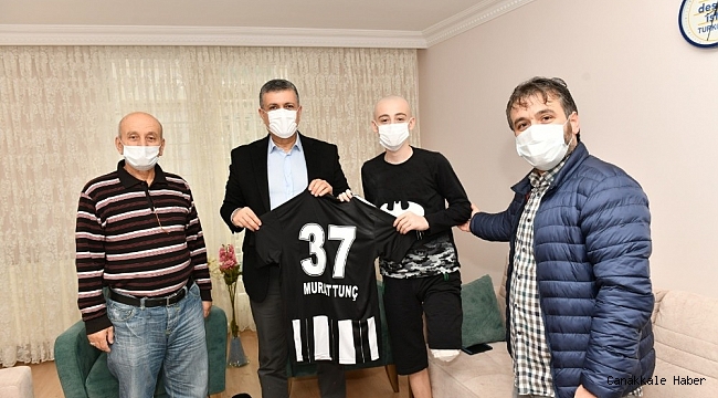 Başkan Bozkurt&#039;tan ayağı kesilen Tunç&#039;a moral ziyareti