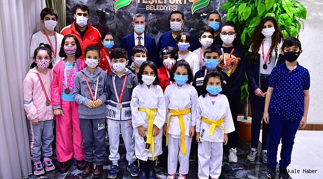 Başkan Çınar, kata şampiyonlarını misafir etti