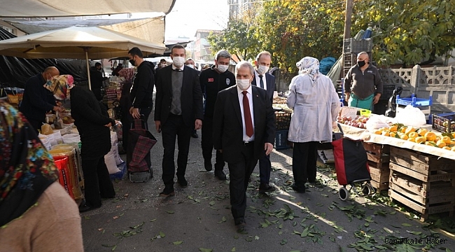 Başkan Demirtaş semt pazarlarındaki denetimleri yerinde inceledi