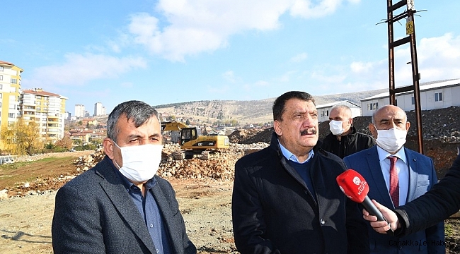 Başkan Gürkan güney kuşak yolunda incelemelerde bulundu