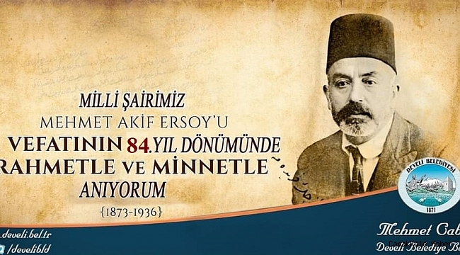 Başkan Mehmet Cabbar'dan Mehmet Akif Ersoy'un ölüm yıl dönümü mesajı