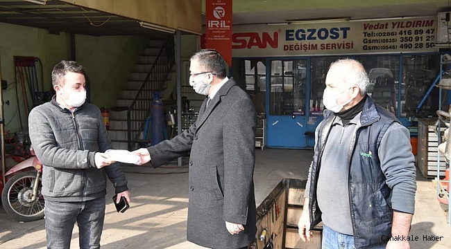 Başkan Öz&#039;den sanayi esnafına maske