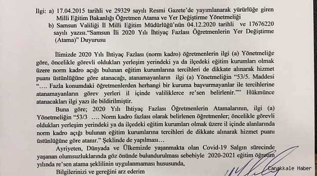 Başkan Yıldız: &quot;Norm fazlası öğretmenler konusunda yeni mağduriyetler oluşmasın&quot;