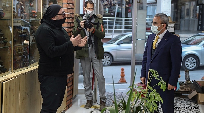 Başkandan esnaf ziyareti