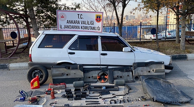 Başkent&#039;te Jandarma, otomobil hırsızlarını anında yakaladı