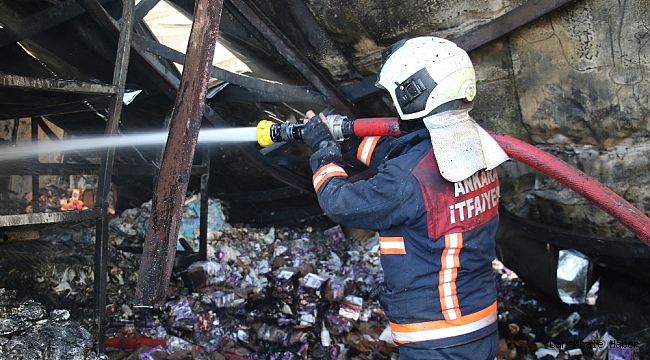 Başkent'te korkutan yangın
