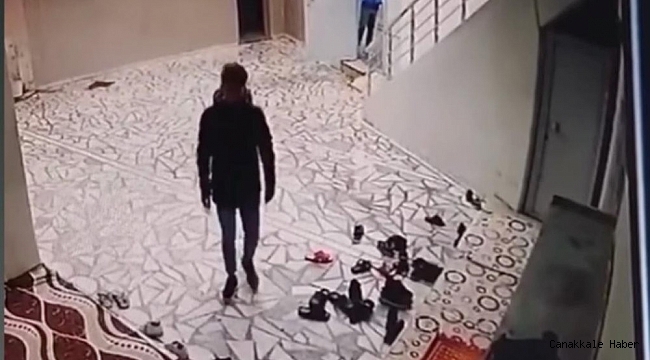 Batman&#039;da camideki ayakkabı hırsızlığı kamerada