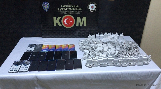 Batman'da gümrük kaçağı cep telefonu ele geçirildi