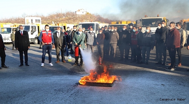 Battalgazi Belediyesi&#039;nden personeline yangın tatbikatı