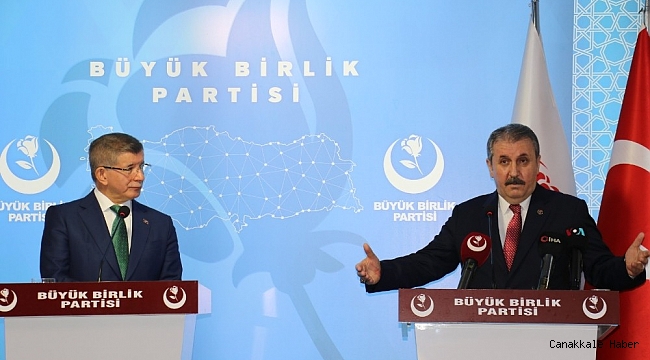 BBP Genel Başkanı Destici Gelecek Partisi Genel Başkanı Davutoğlu ile görüştü