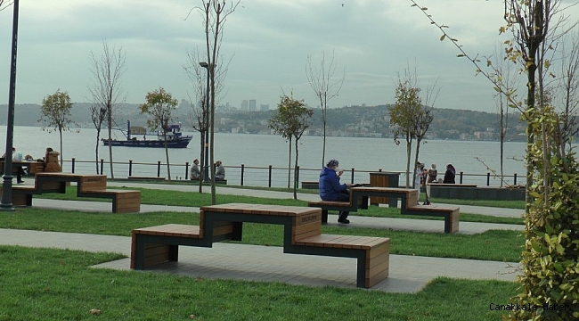 Beykoz sahilde korona virüse karşı sosyal mesafeli banklar