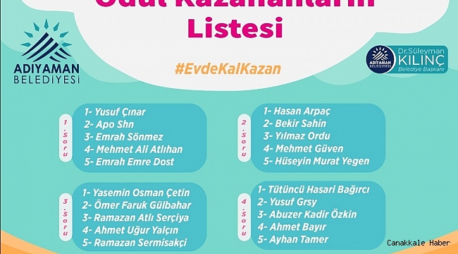 Bilgi yarışmasını kazananlar belli oldu