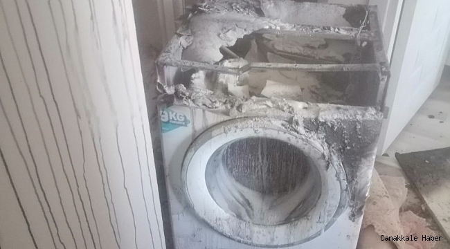 Bingöl&#039;de çamaşır makinesi patladı, yangın çıktı