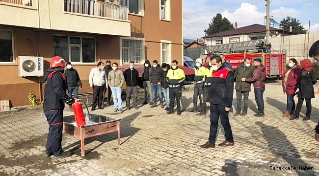 Bingöl&#039;de polise yangın eğitimi