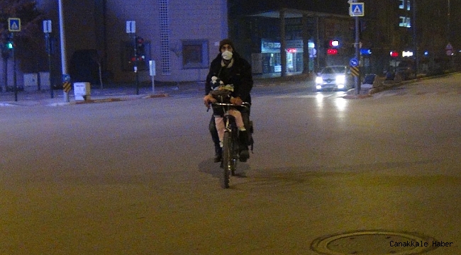 Bisikletin önünde çocuğunu götürürken yakalandı, hastaneye gidiyorum dedi
