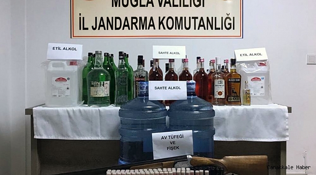 Bodrum&#039;da yeni yıl öncesi 68 litre sahte alkol yakalandı