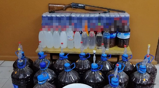Bolu&#039;da 375 litre sahte alkollü içki ele geçirildi