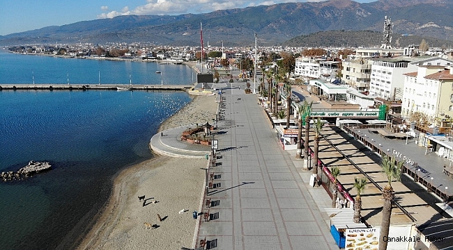 Boş sahiller havadan görüntülendi