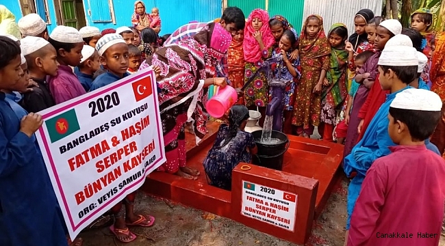 Bünyanlı çift Bangladeş&#039;te su kuyusu açtırdı