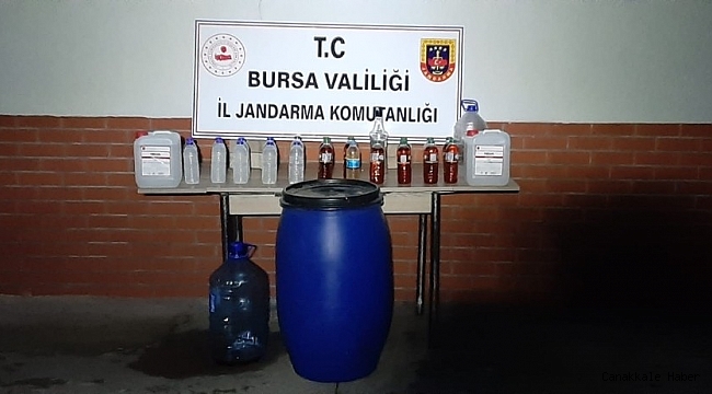 Bursa&#039;da çok miktarda sahte alkol ele geçirildi