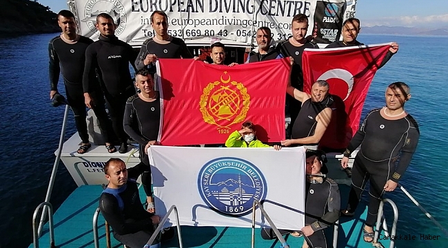 Büyükşehir itfaiyesi sualtı arama kurtarma ekibine dalış eğitimi