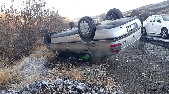 Buzlanma nedeniyle meydana gelen iki ayrı kazada 1 kişi yaralandı