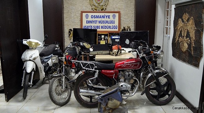 Çaldığı motosiklet ve eşyaları evinde saklamış