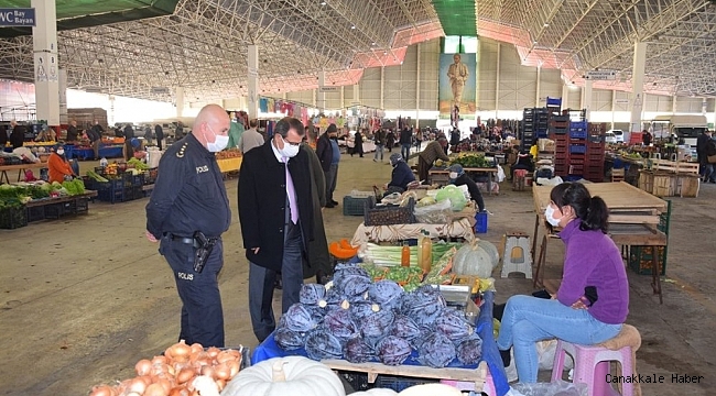 Çan Kaymakamı Gürdal&#039;dan pazar yeri denetimi