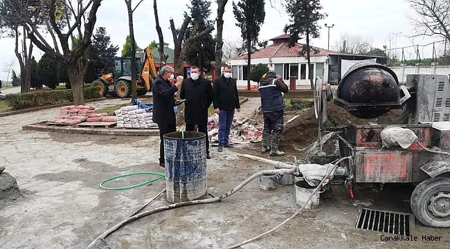 Çay bahçesi ve yapay şelale yenileniyor