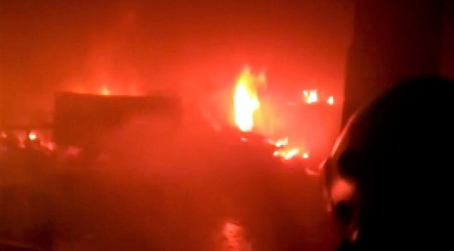 Çaydanlık imalathanesinde yangın