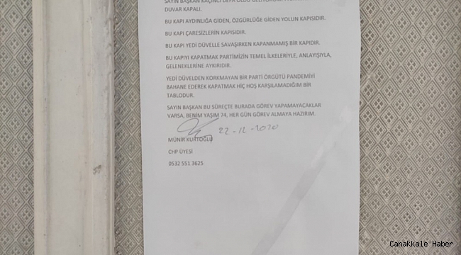 CHP&#039;li üye kendi partisine tepkisini böyle gösterdi