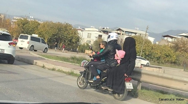 Çocuklarının hayatını hiçe saydı...Bursa'da tehlikeli yolculuk