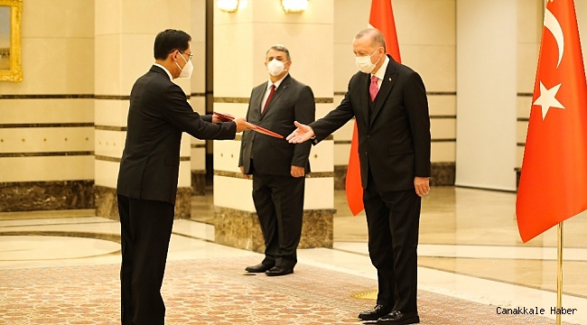 Cumhurbaşkanı Erdoğan, Çin Halk Cumhuriyeti Büyükelçisini kabul etti