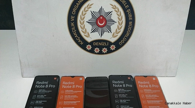 Denizli'de 55 adet kaçak cep telefonu ele geçirildi