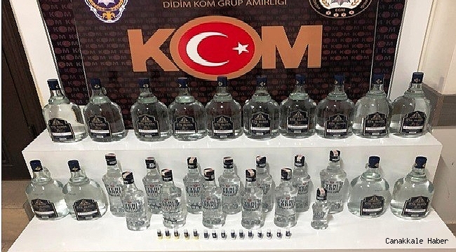 Didim'de sahte içki ve kaçak cep telefonu operasyonu