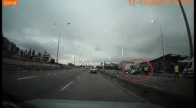 Direksiyon hakimiyetini kaybeden sürücü otomobiliyle takla attı