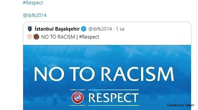 Dışişleri Bakanı Mevlüt Çavuşoğlu: "Başakşehir'in onurlu duruşunu destekliyoruz"